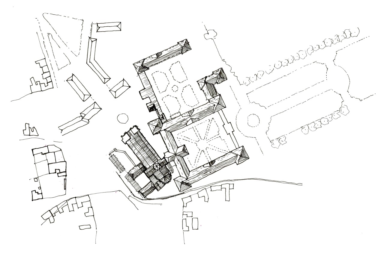 Église de la Trinité, plan de situtation